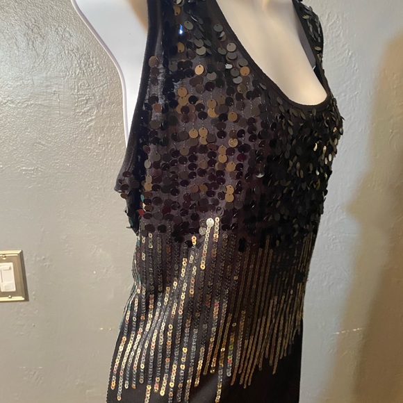GEORGE black and silver sequin sleeveless top - Picture 8 of 16